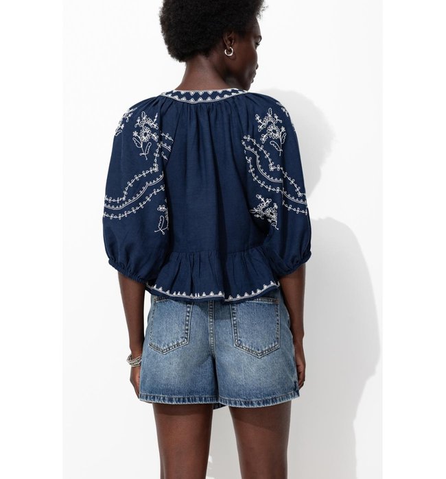 Women's Denim Shorts Mini Skirt - Plain Dark Jeans