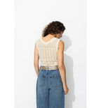 Pull au Crochet Recto/verso - Naturel Uni Clair