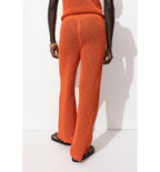 Pantalon en Crochet Femme - Orange Uni Colore