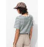 T-shirt Rayé Femme - Naturel Raye