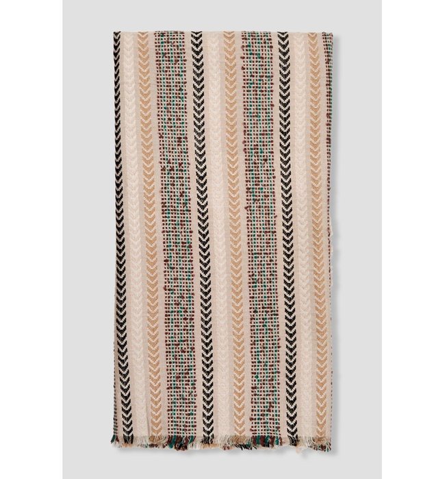 Women's Folk Woven Scarf - Natural Print