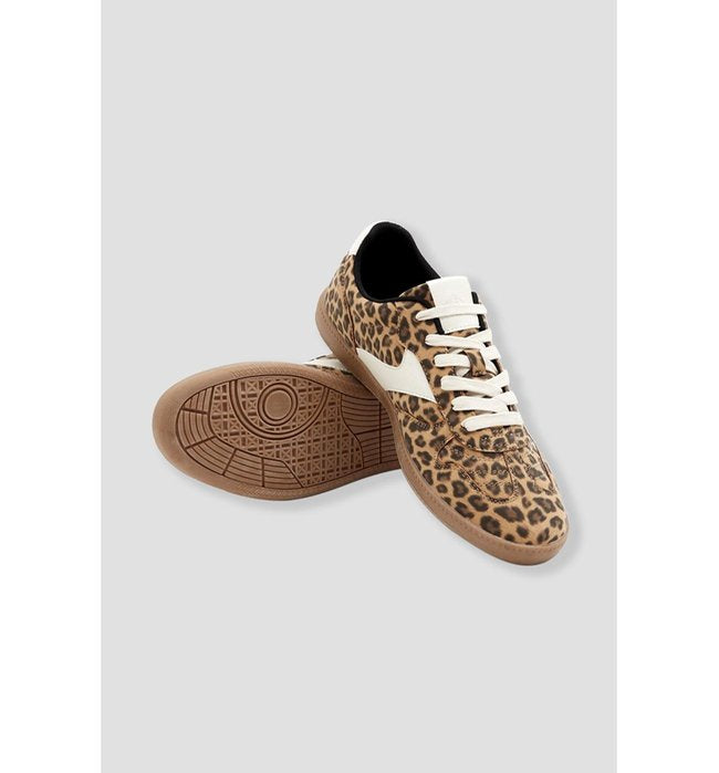 Women's Leopard Sneakers - Greige Print