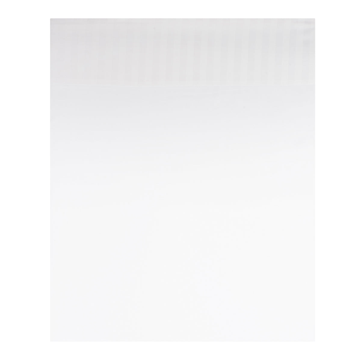 Satin Uni Jacquard - Flat Sheet - White