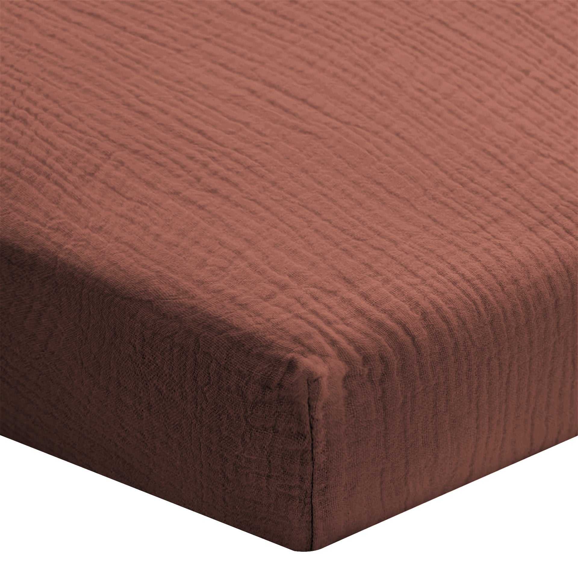 Cotton Gauze Fitted Sheet - 5 Colours to Choose From