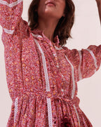 Vestido Corto Amanda - Pink Mayflower - Mujer
