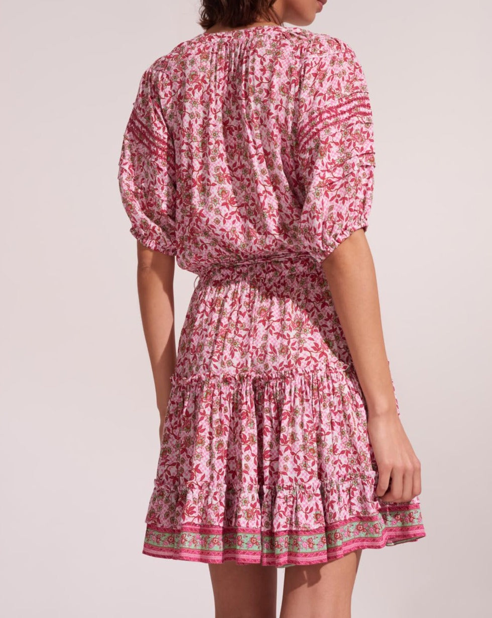 Vestido Corto Bona - Pink Blossom - Mujer