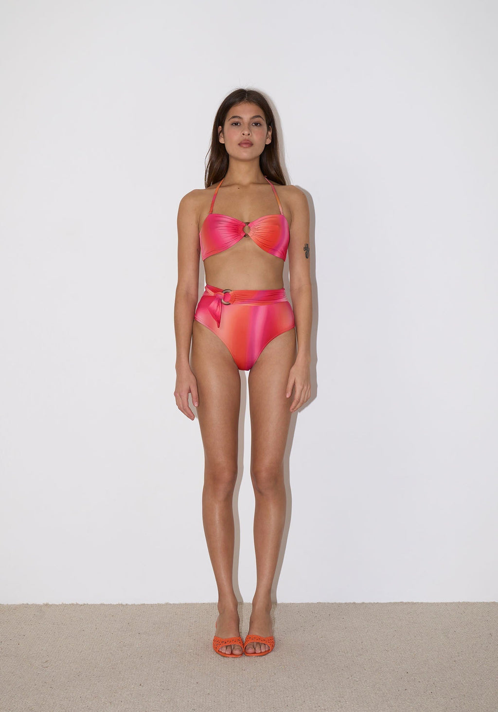 Amber Bandeau Bikini Top - Print
