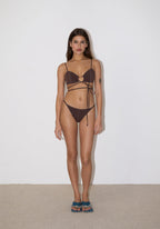 Haut De Maillot Triangle Greta - Marron