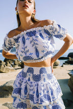 Top Jenna - Bordados Azul