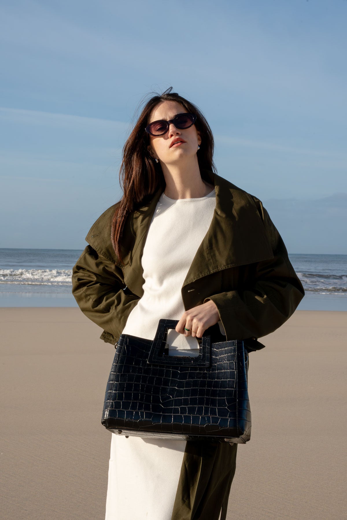 Sac À Main Jane Croco - Noir