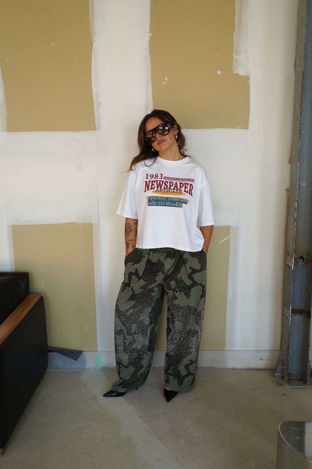 Hvid Newspaper T-shirt