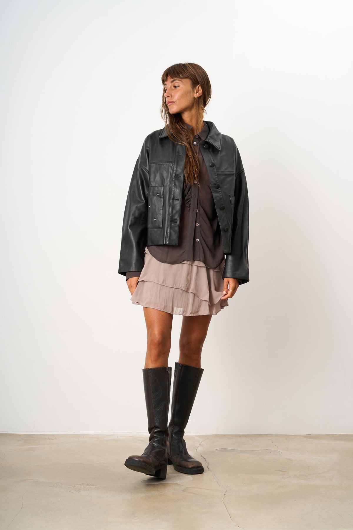 Zania Grey Mini Skirt