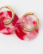 Boucles D'Oreilles Donuts - Rouge