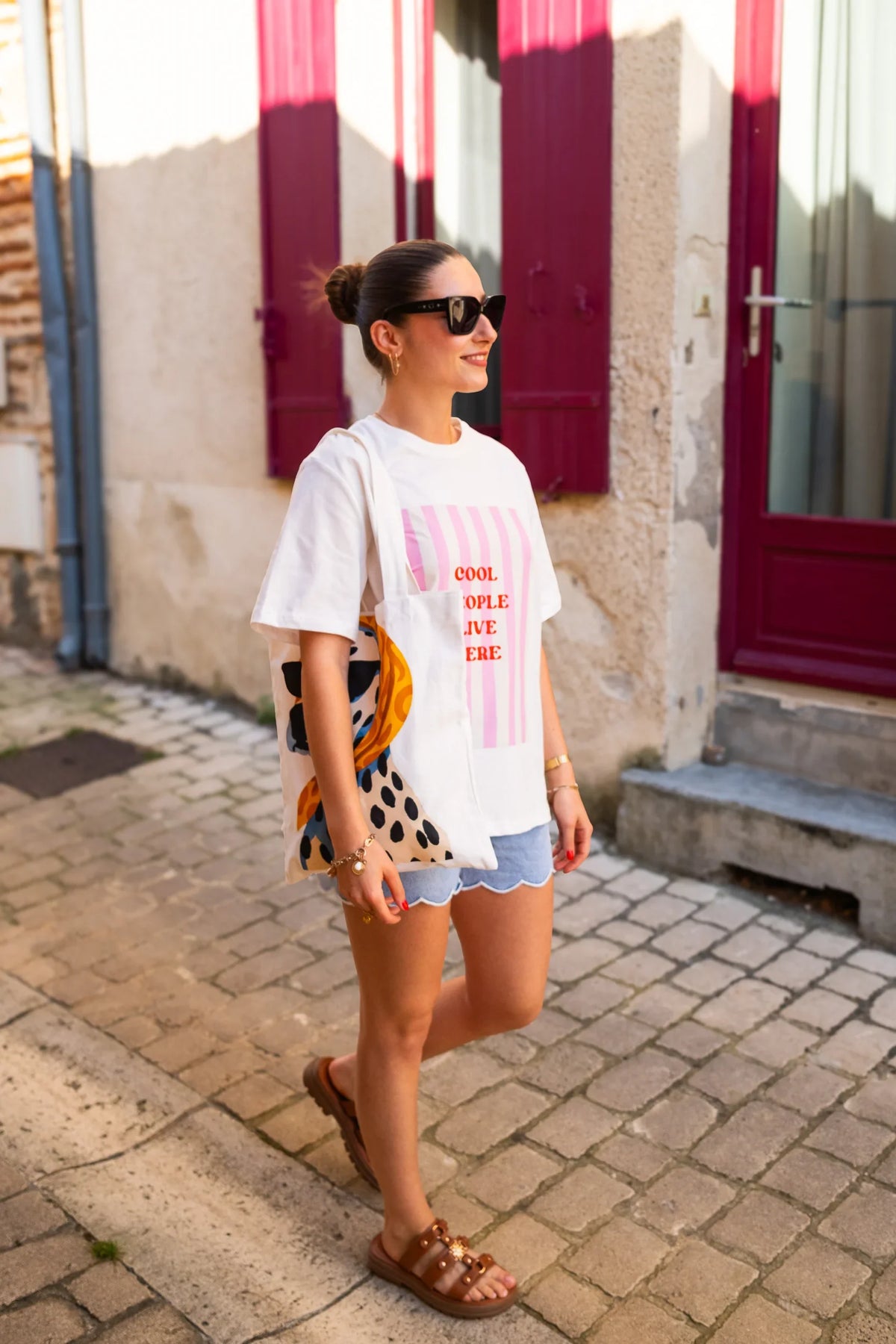 Tote bag Dog Dots