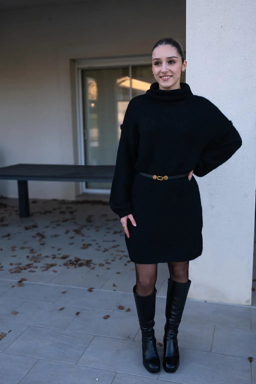 Strickkleid Mara – Schwarz