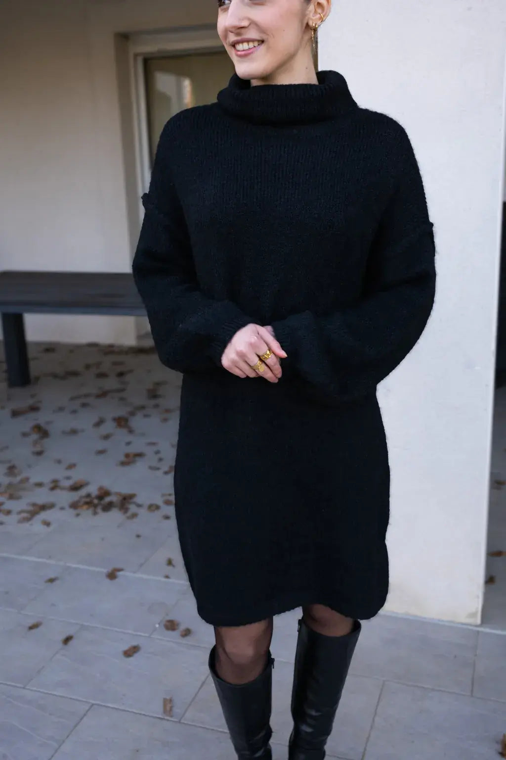 Strickkleid Mara – Schwarz