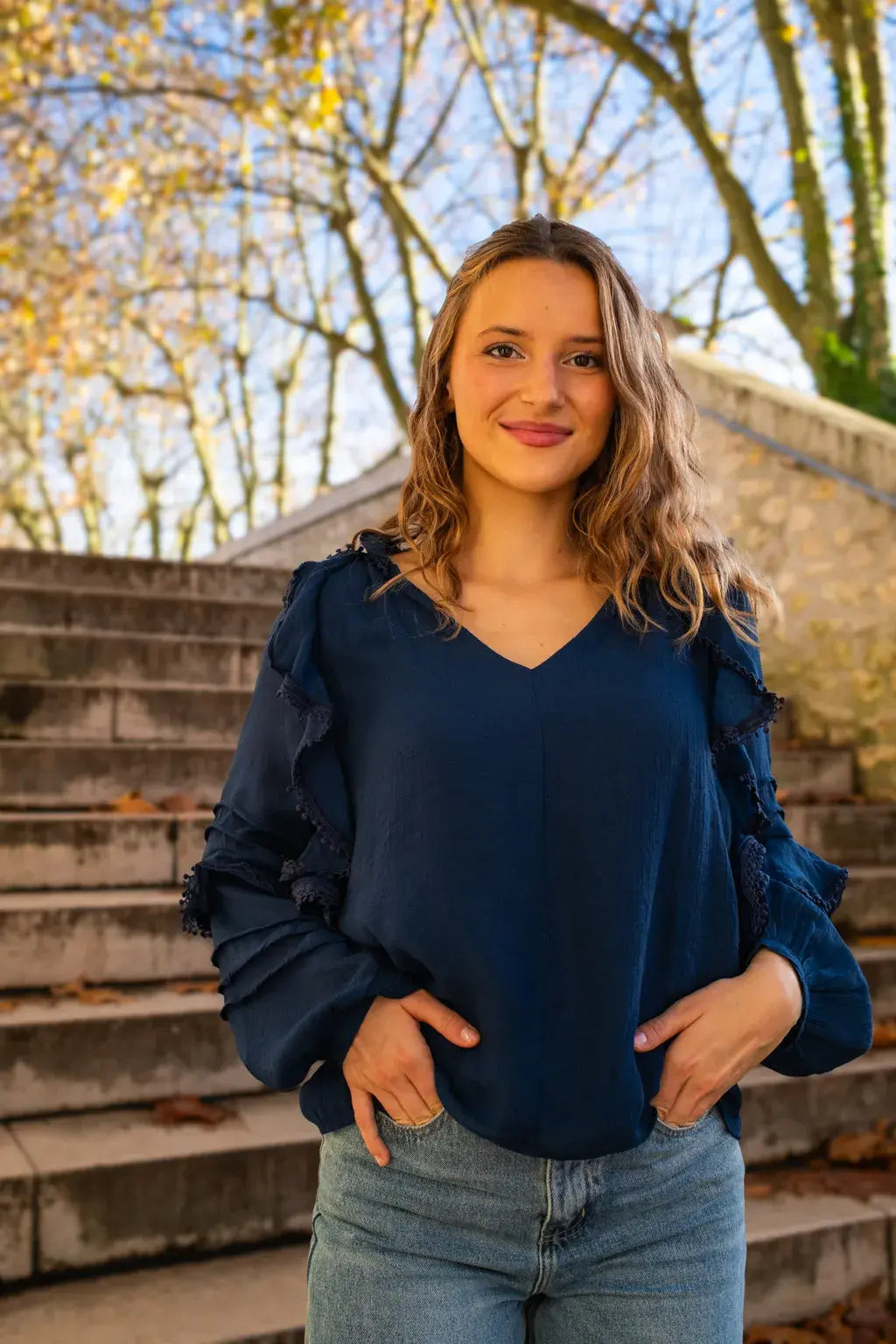 Bluse Alexandra – Marineblau