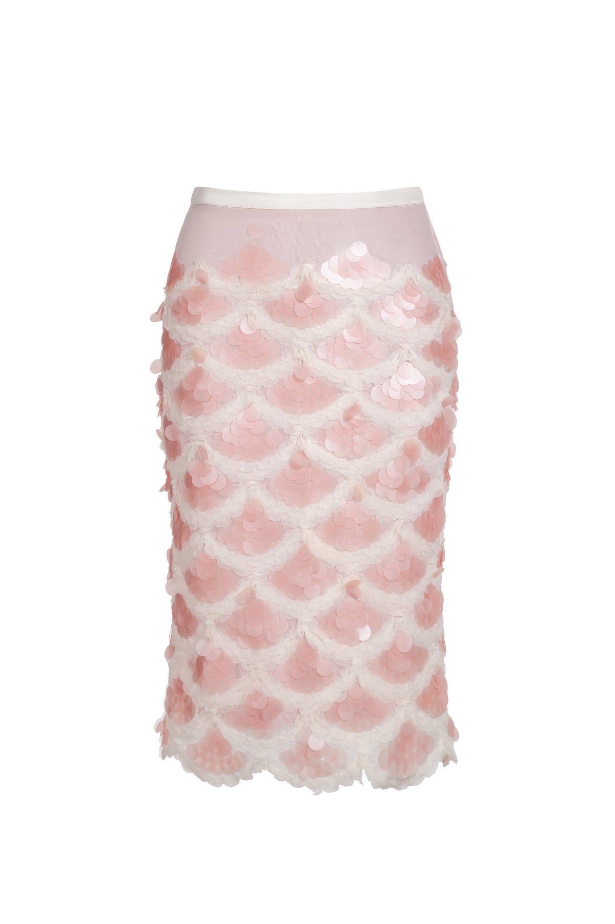 Midikjol med paljetter Mermaid – Rosa
