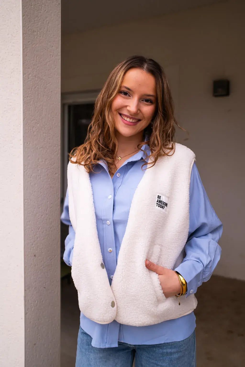 Weste Alma – Ecru