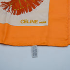 Céline Silk Scarf Pom-Pom Pattern