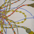 Céline Silk Scarf Pom-Pom Pattern
