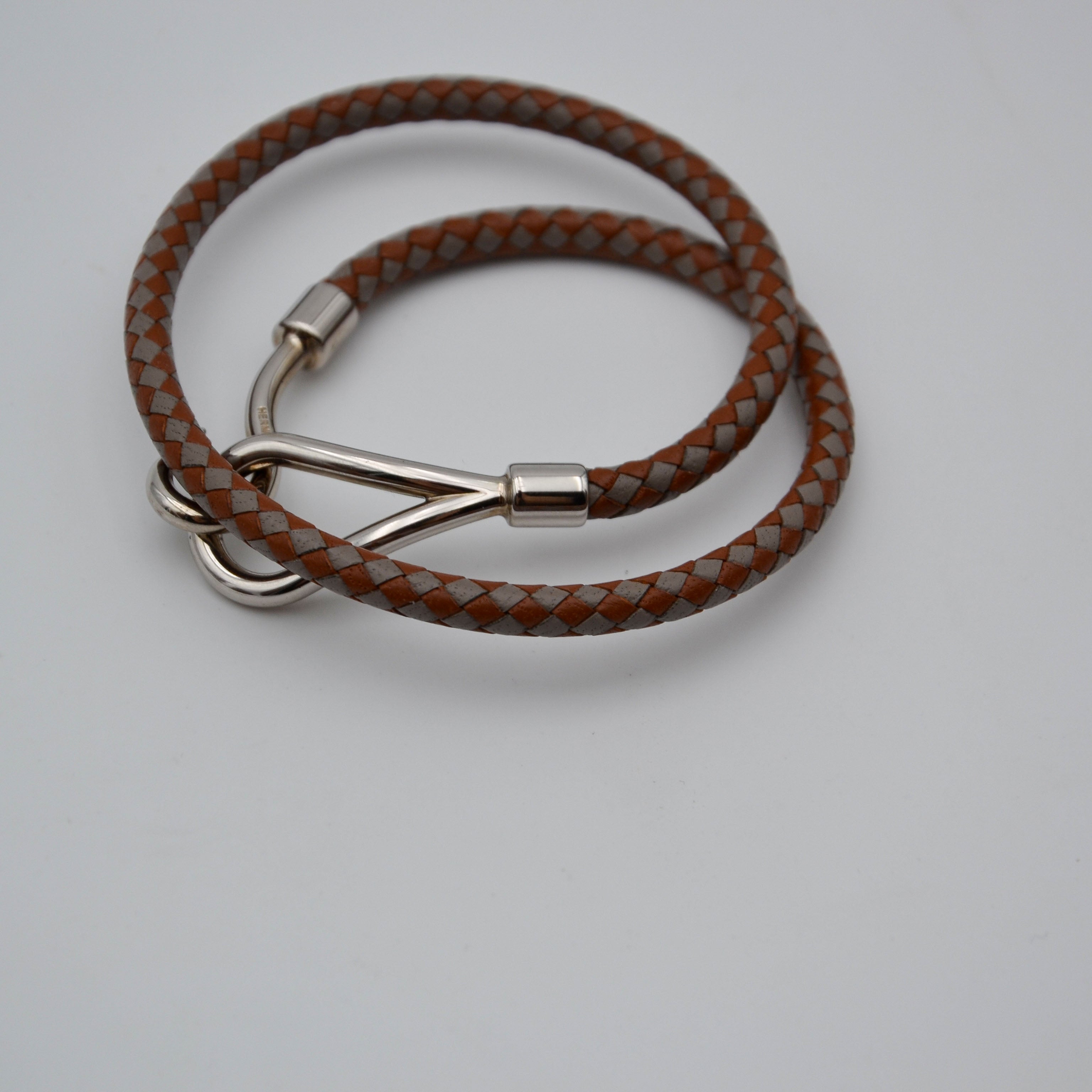 Bracelet Jumbo Hermès Vintage Cuir Tressé