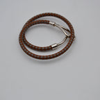 Bracelet Jumbo Hermès Vintage Cuir Tressé