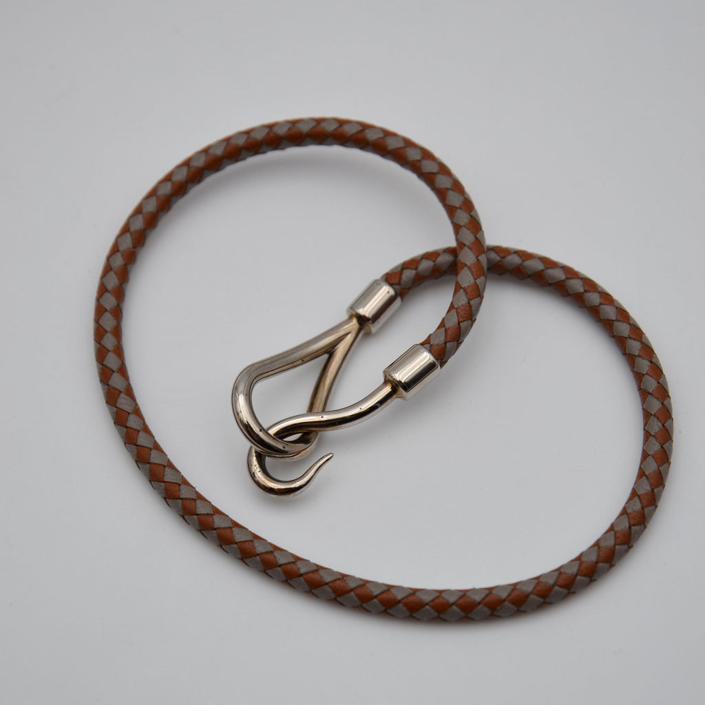 Bracelet Jumbo Hermès Vintage Cuir Tressé