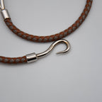 Bracelet Jumbo Hermès Vintage Cuir Tressé