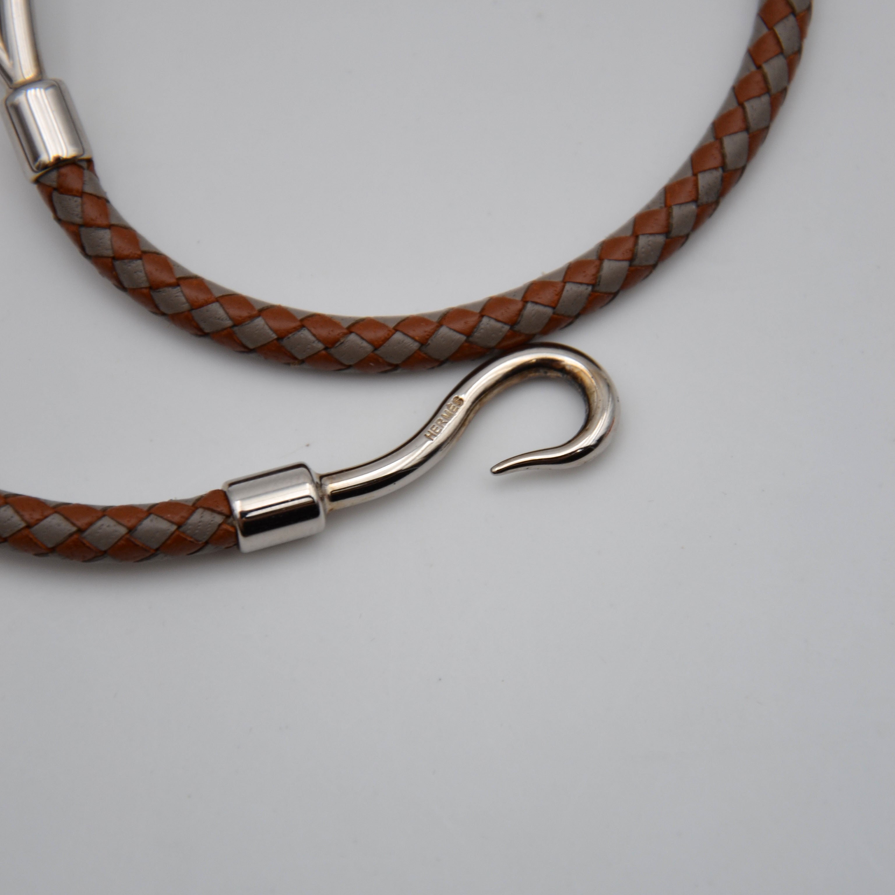 Bracelet Jumbo Hermès Vintage Cuir Tressé
