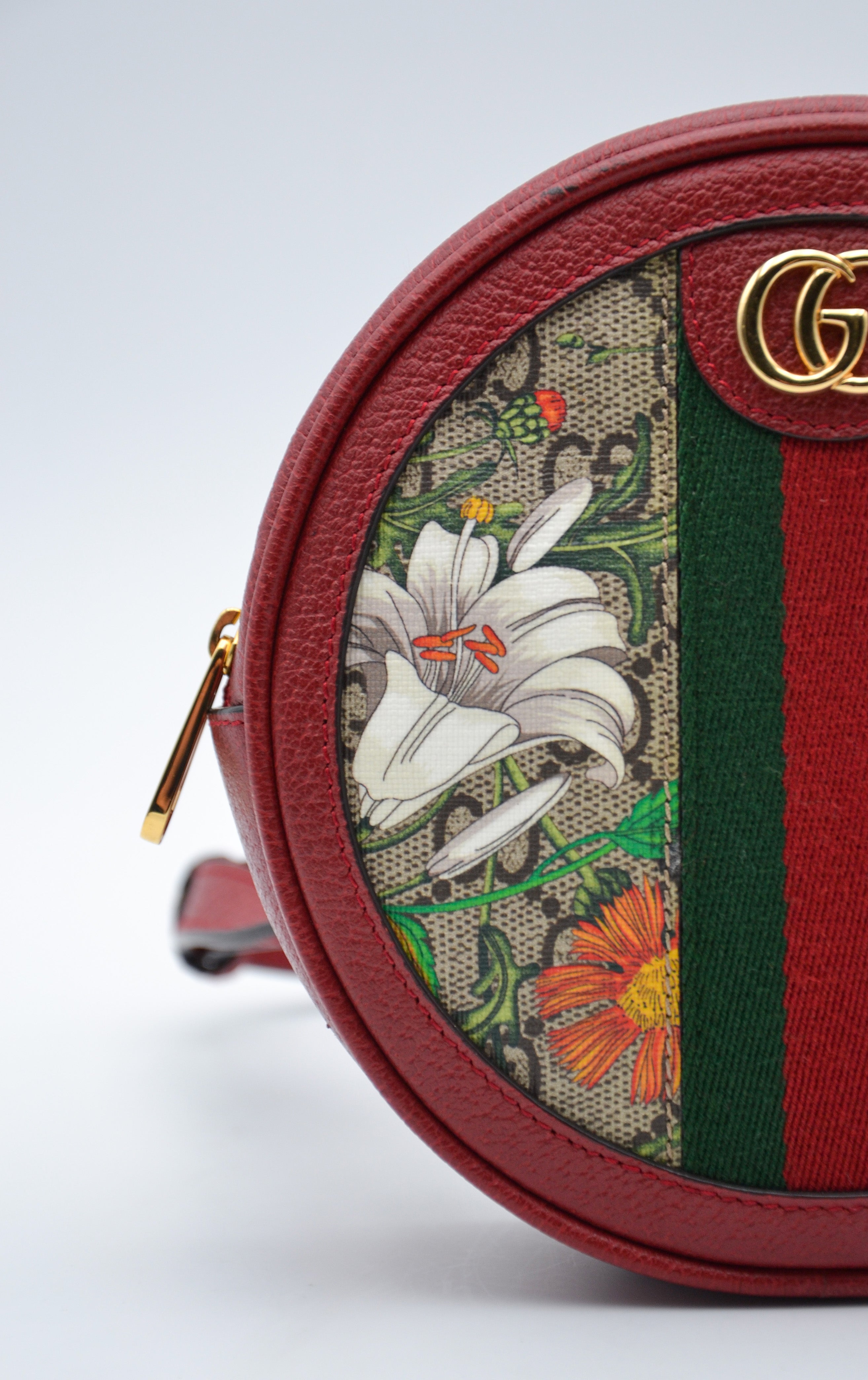 Mini Sac À Dos Gucci Gg Supreme Floral Bloom Rouge