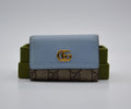 Llavero De Cuero Azul Pastel GG Marmont