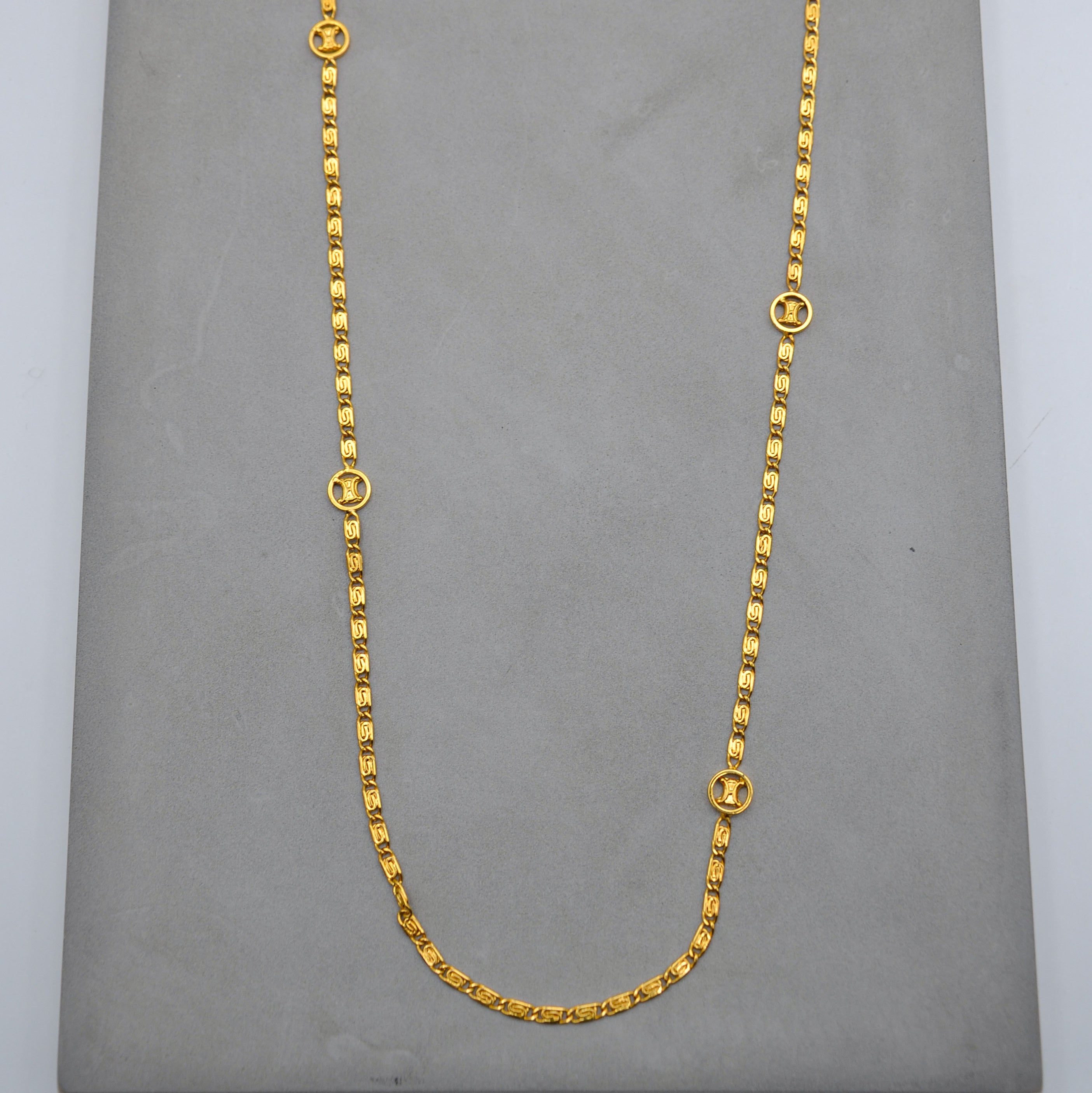 Céline Triomphe Link Long Necklace Vintage