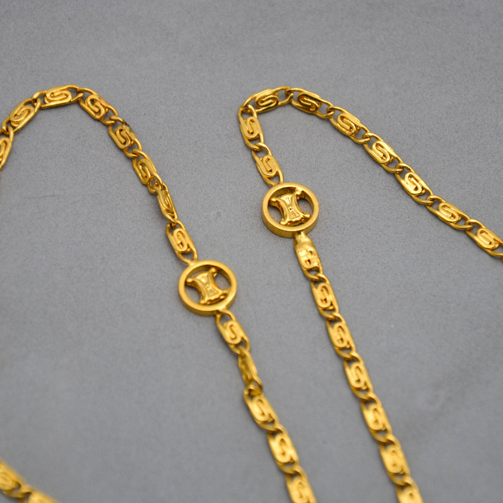 Céline Triomphe Link Long Necklace Vintage