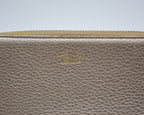 Portefeuille Gucci Cuir Grainé Doré Bamboo Zippy