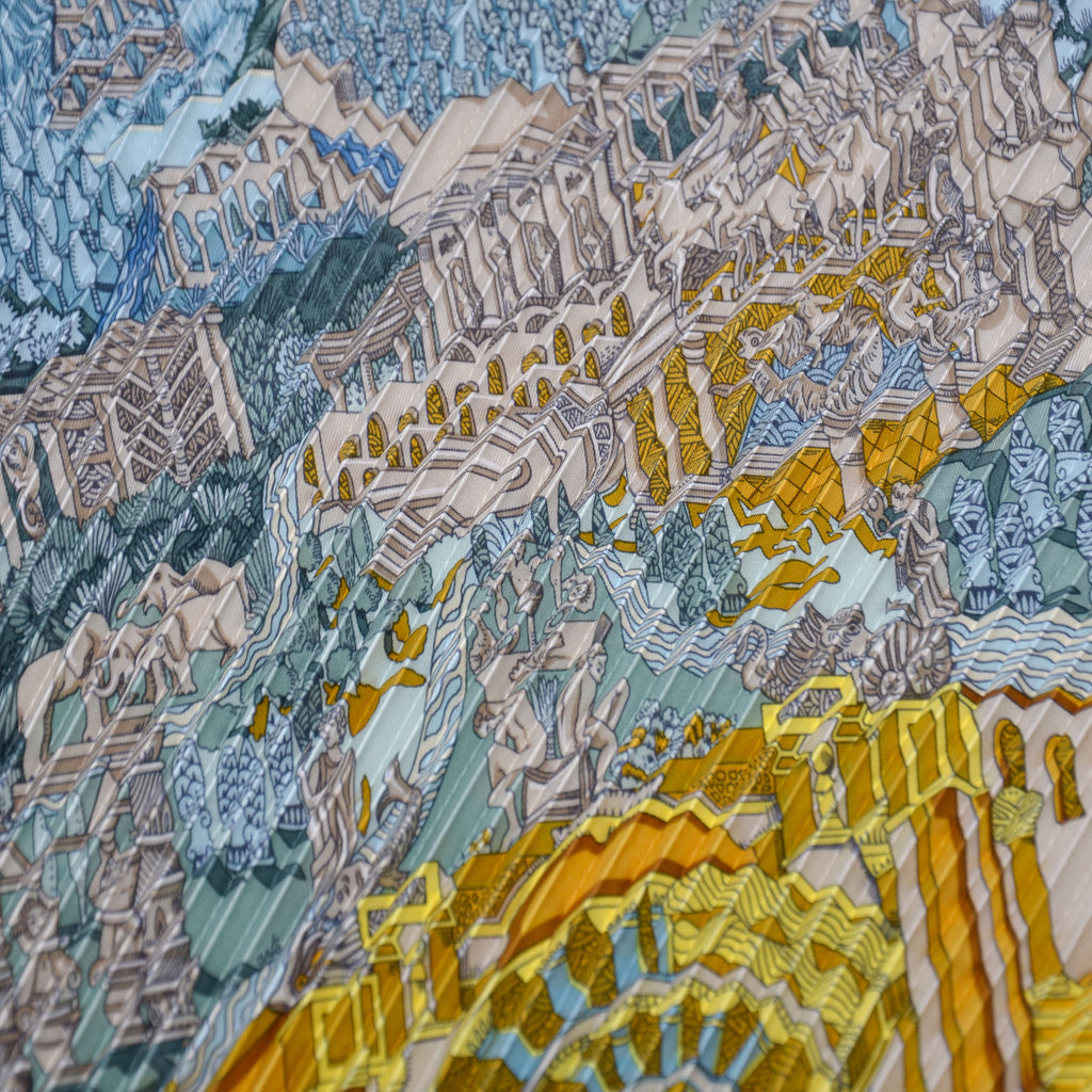 Foulard Hermès L'Atlantide Carré Plissé