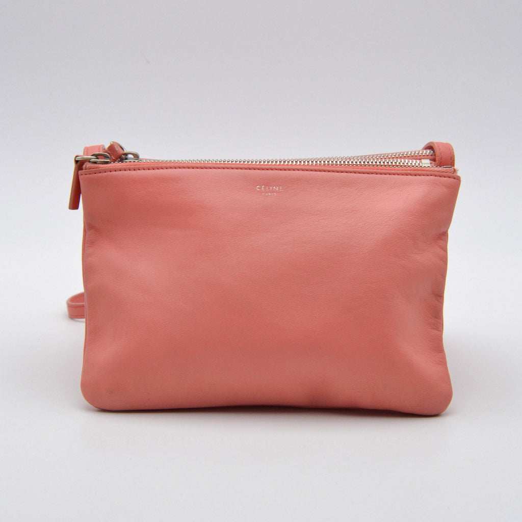 Céline Trio Coral Cuero de Cordero Liso