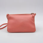 Céline Trio Coral Cuero de Cordero Liso