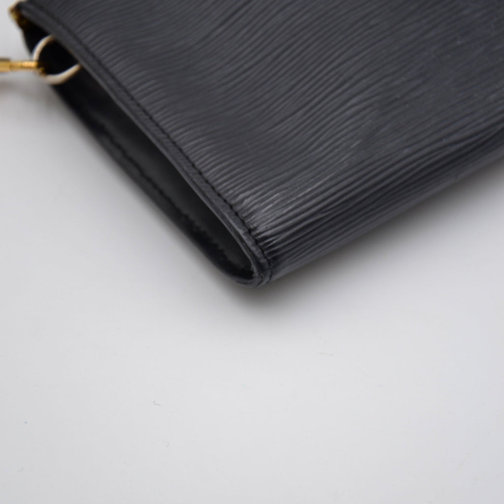 Pochette Louis Vuitton Accessoires Cuir Épi Noir