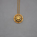 Christian Dior Vintage Feline Sun Pendant Necklace