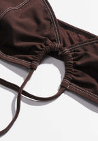 Haut De Maillot Triangle Greta - Marron