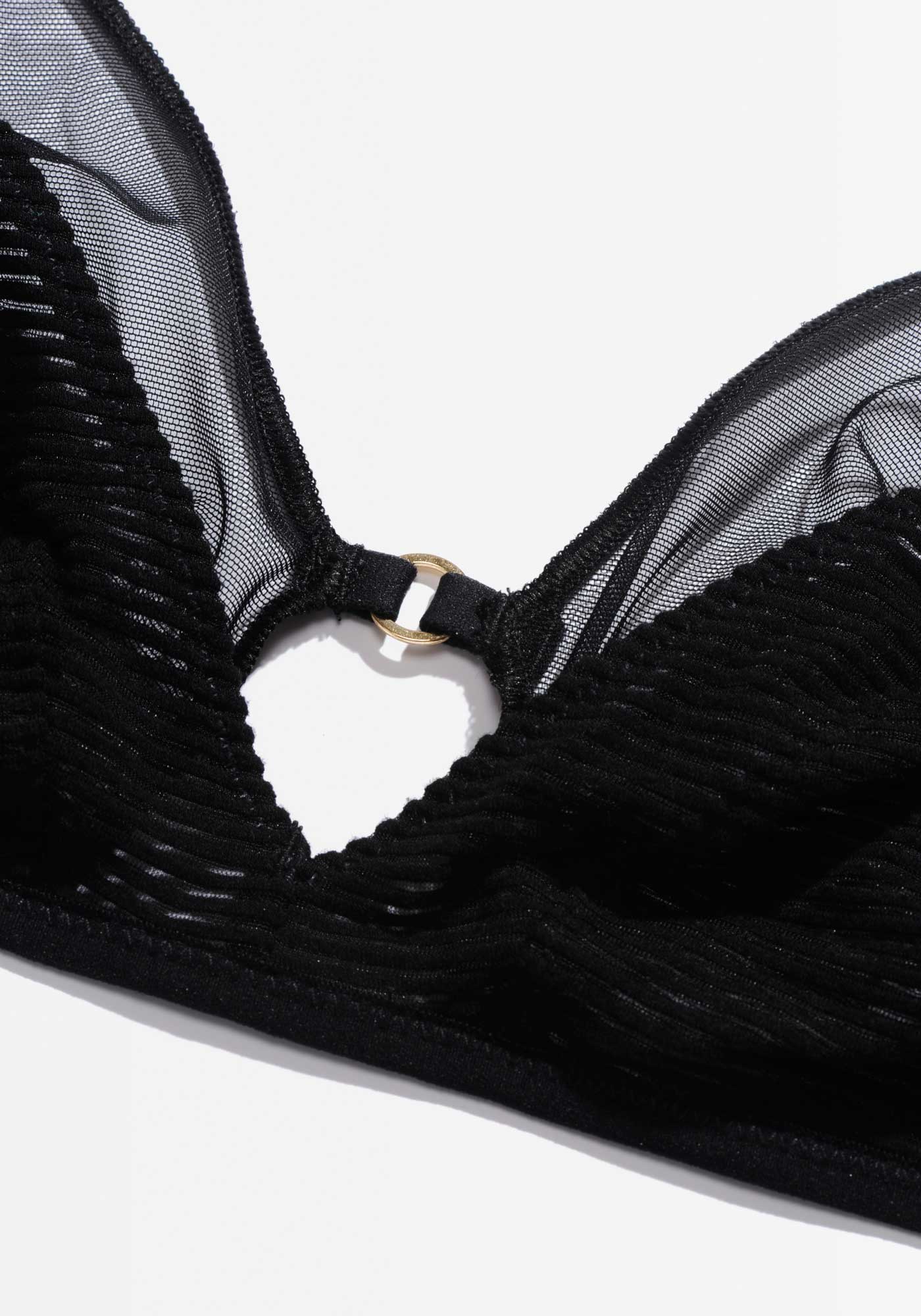 Serena Triangle Bra - Black