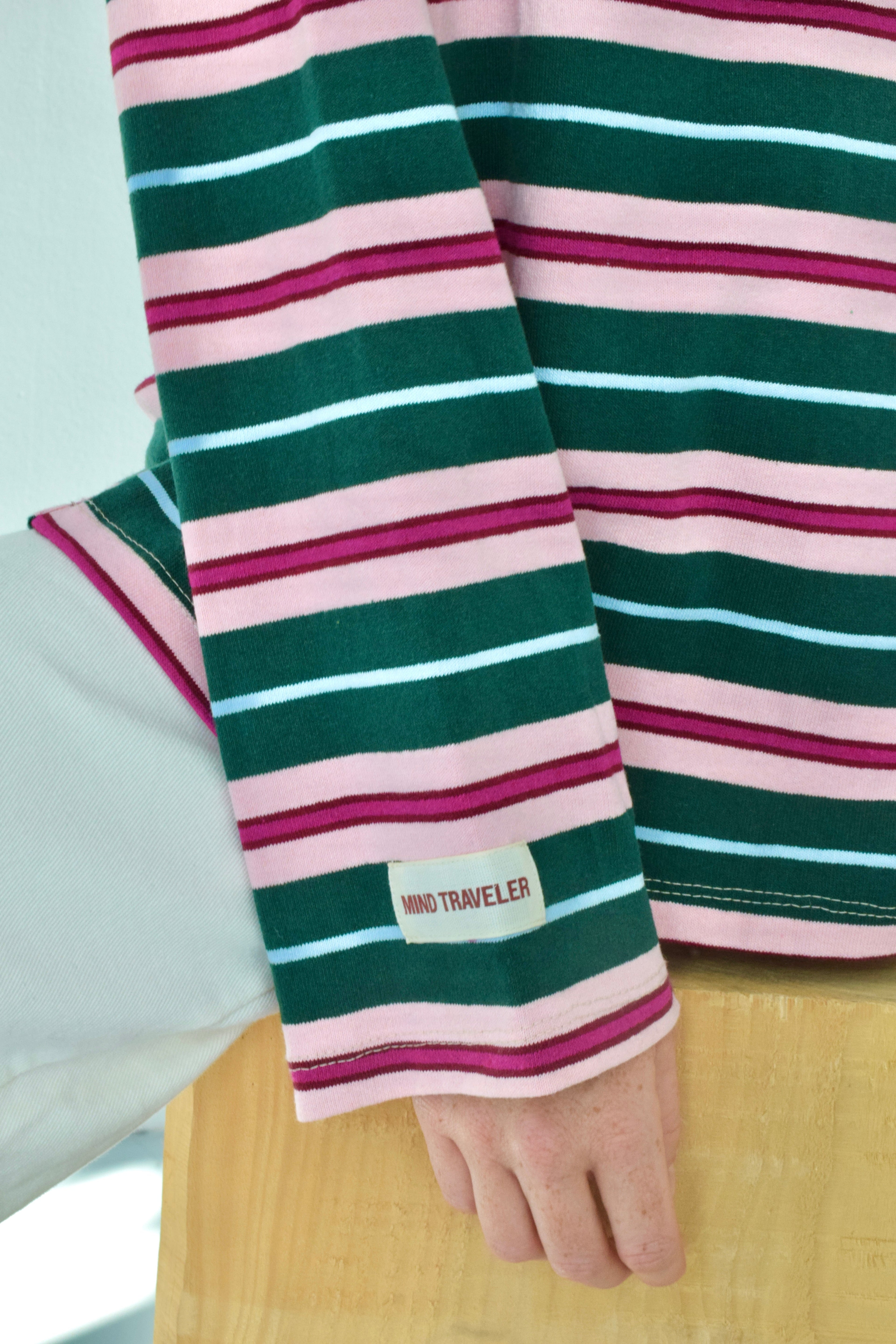 Polo Filipa verde y rosa