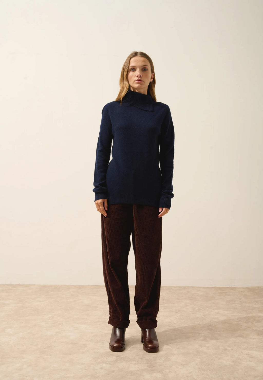 Jersey Cuello Vuelto Abotonado - Dundee - Navy