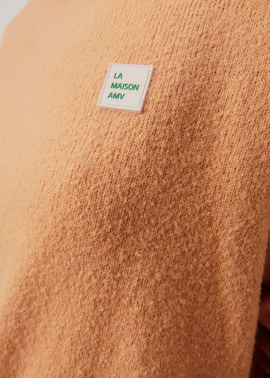 Long-Sleeve Round-Neck Jumper - Hazelnut - Women