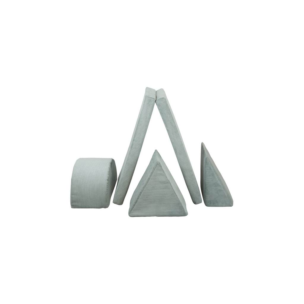 Blocco psicomotorio Montessori Mezzo triangolo - Acquamarina