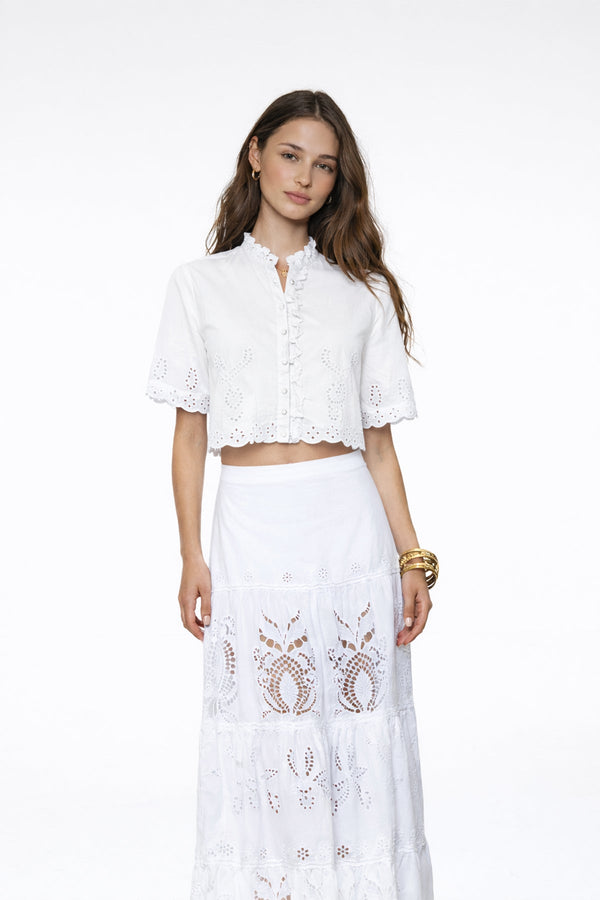 Camicia Dipa - Ricami Bianchi