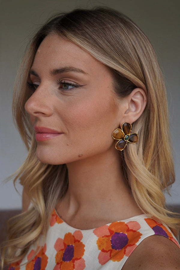 Capucine Brune Øreringe
