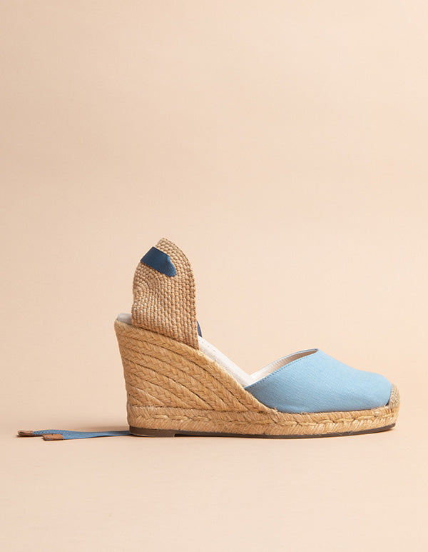 Dolce Vita Ribbon Espadrilles - Blue - Women