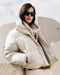 Doudoune Courte Beige Sonic